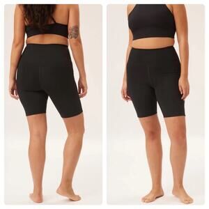 Girlfriend Collective Black High-Rise Bike Short XS